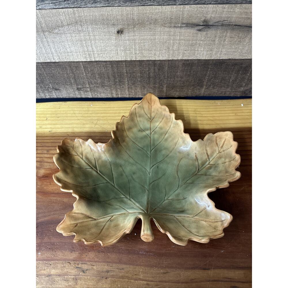 RUSS Berrie Autumn Leaf 12"x 13" Hand Painted Serving Platter